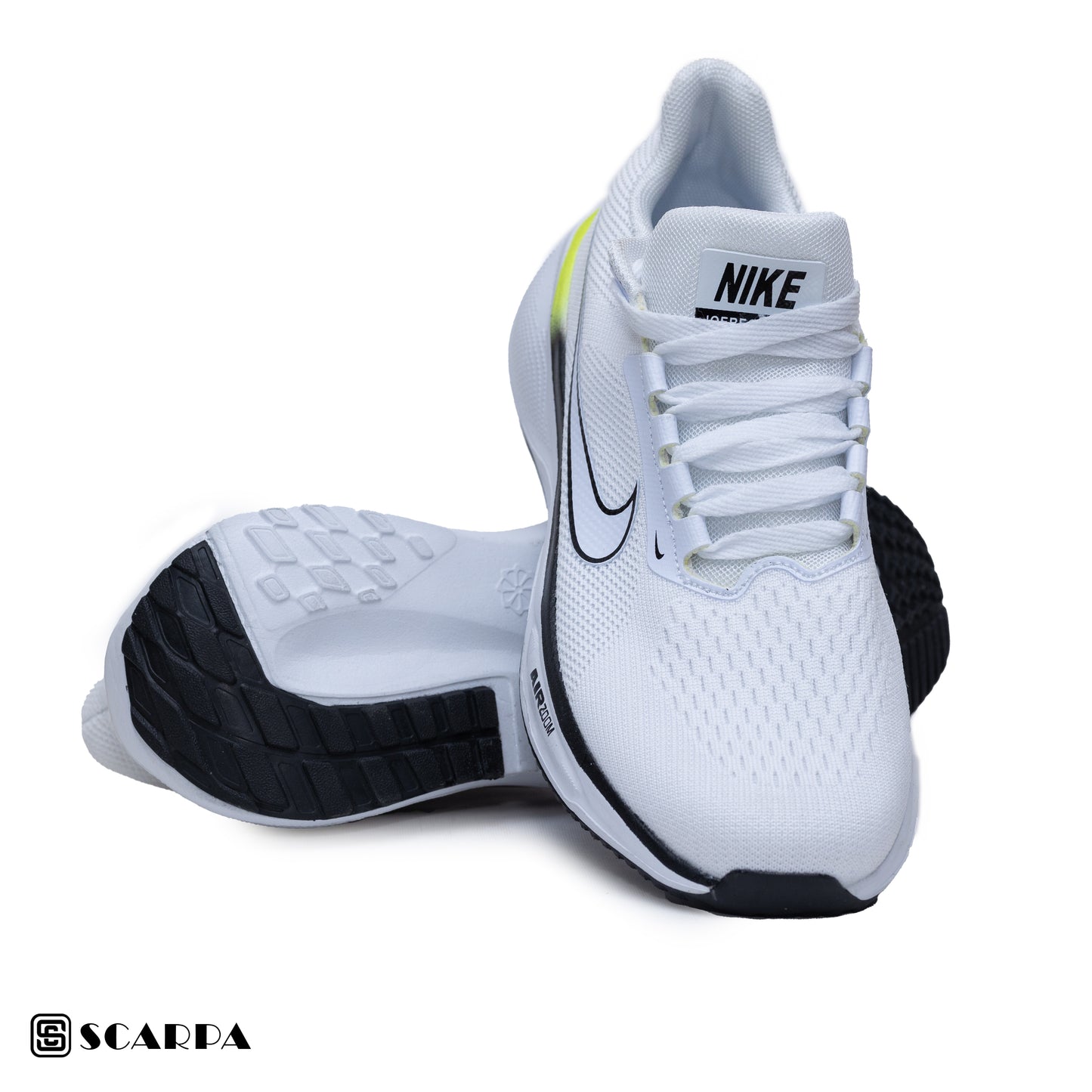 New comfortable Fashion Sneakers with WHITE Color ,Scarpa Model AIR ZOOM