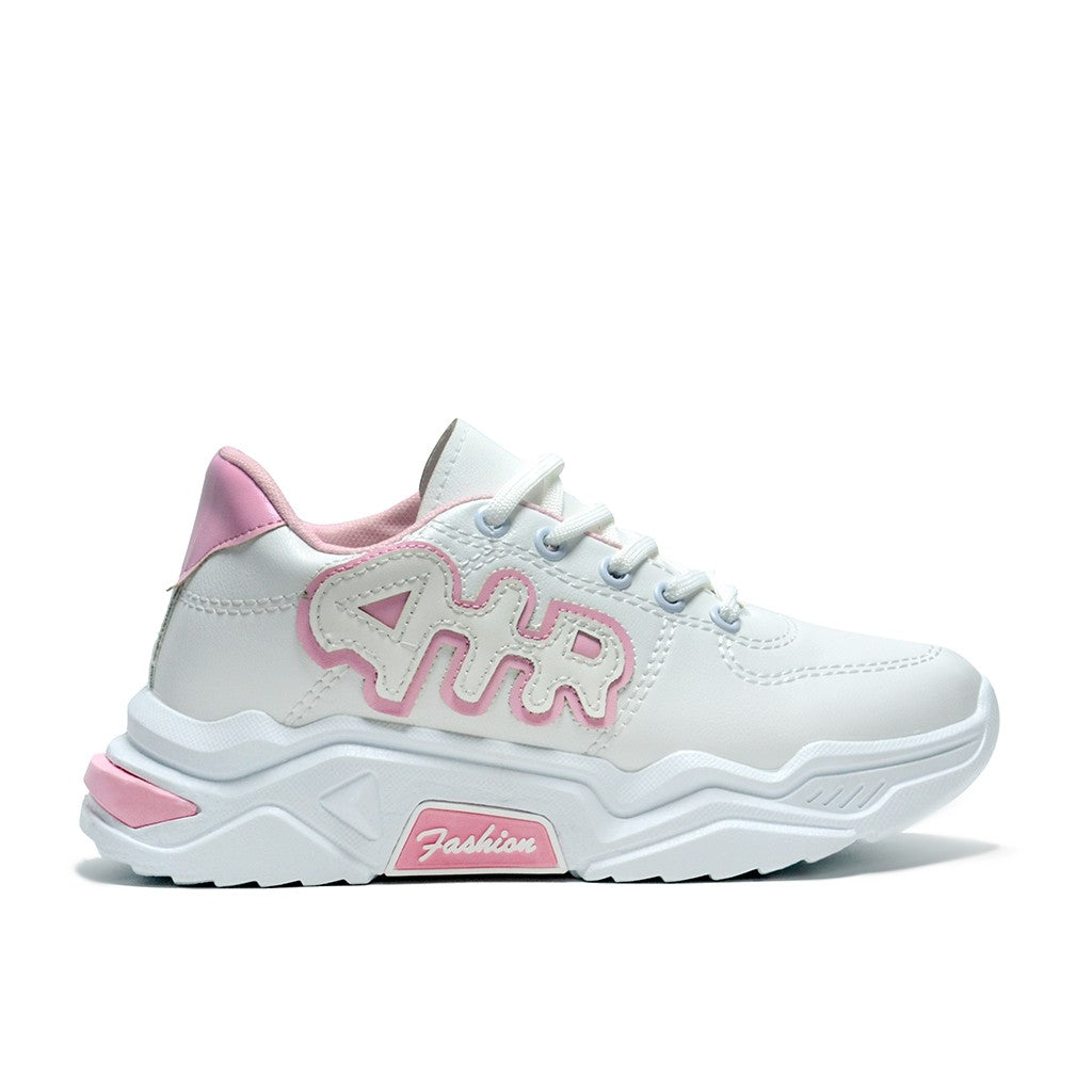 WHITE&ROSE Mesh-Textile Side-Logo Lace-up Running Athletic Shoes for Women ,Scarpa Model  ADC12