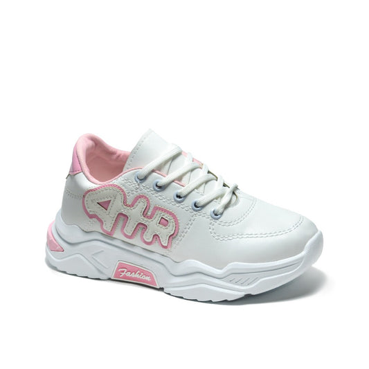 WHITE&ROSE Mesh-Textile Side-Logo Lace-up Running Athletic Shoes for Women ,Scarpa Model  ADC12