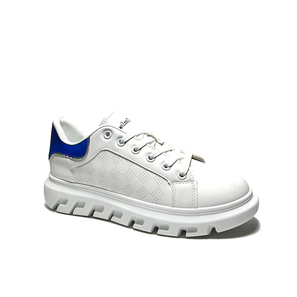 Scarpaa Comfartable Fashion Men Sneakers model W2028-WHITE&BLUE