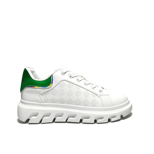 Scarpaa Comfartable Fashion Men Sneakers model W2028-WHITE&GREEN